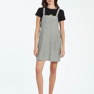 Volcom Black & White Pinafore Dress - Size Sm (4/6)